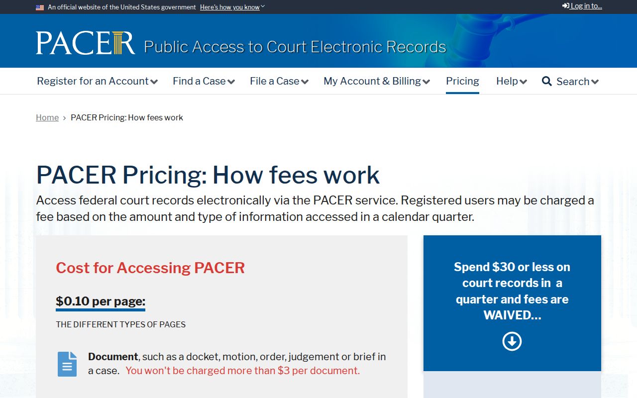 Mathews County federal warrant search route separated from PACER court docket access